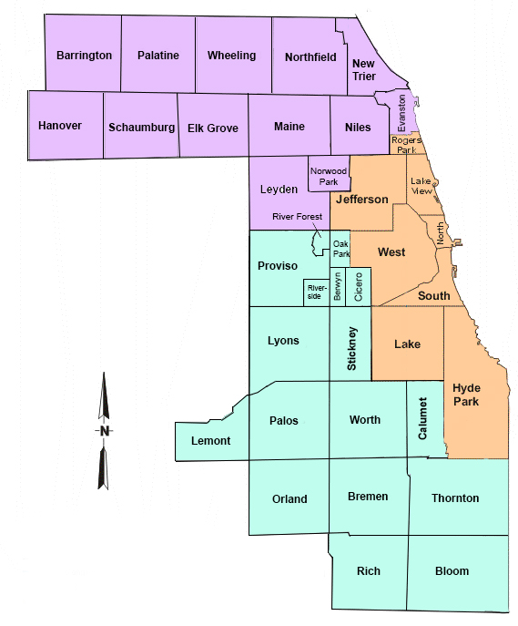 Cook County Township Map.